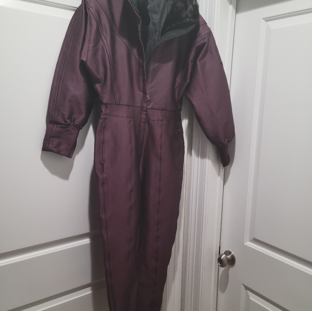 Bogner Vintage Burgundy One Piece Ski Suit
